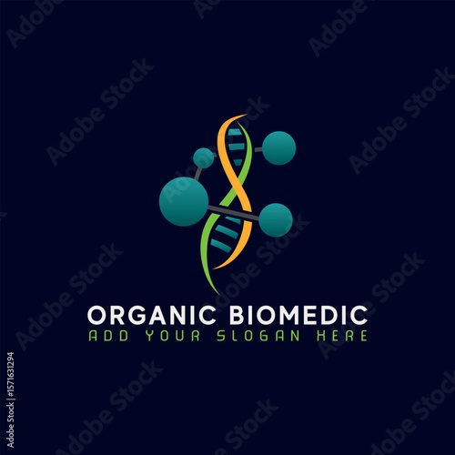 eco bio medical and natural soup logo design vector