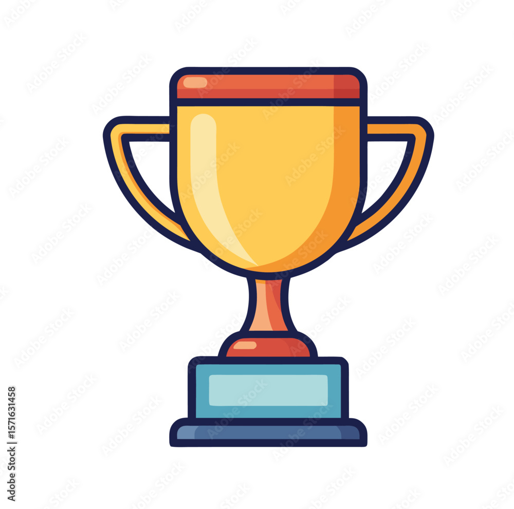 Golden trophy cup award for achievement and victory isolated on white background Golden trophy cup award for achievement and victory isolated on white background