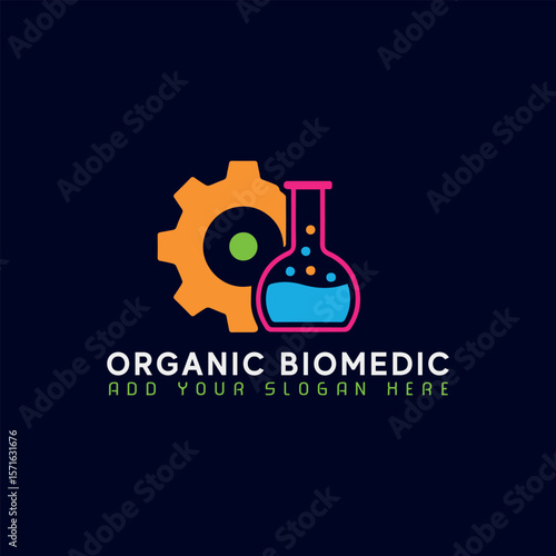 eco bio medical and natural soup logo design vector