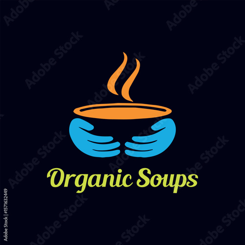 eco bio medical and natural soup logo design vector