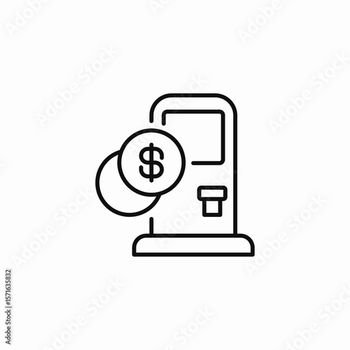 parking meter coins icon sign vector