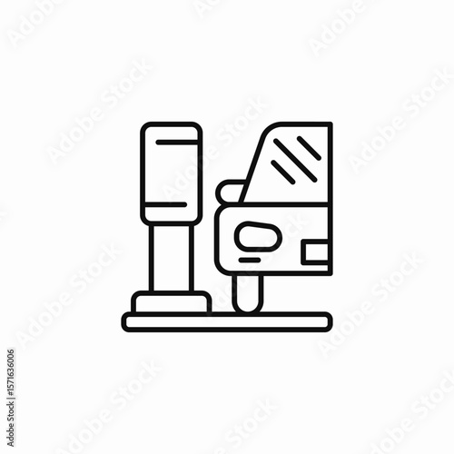 parking ticket machine icon sign vector