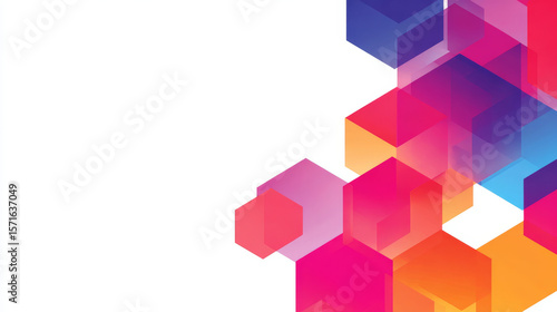Business conference invitation poster template. Abstract white geometric background with space for your text. Ideal for web banner, poster, flyer, social media. Vector illustration