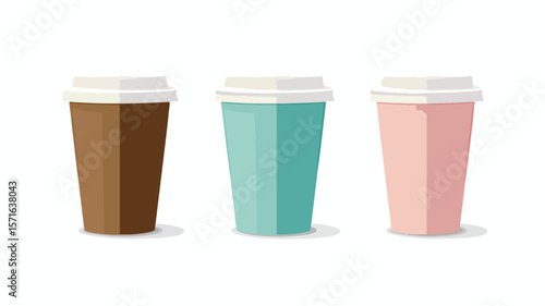 Wallpaper Mural Modern Paper Cup Holder on White Background for Workspace Organization Torontodigital.ca