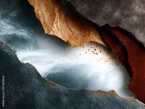 Torn paper abstract art, textured background, design element