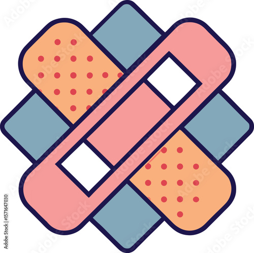 crossed-bandages-vector