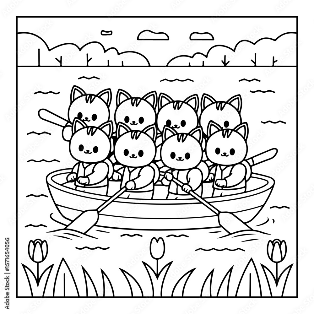 Obraz premium coloring book with cartoon character