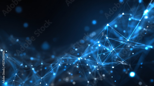 Wallpaper Mural Poster brochure cover banner presentation layout template, technology digital futuristic internet network connection blue background, abstract cyber future tech communication, Ai big data science 3d Torontodigital.ca