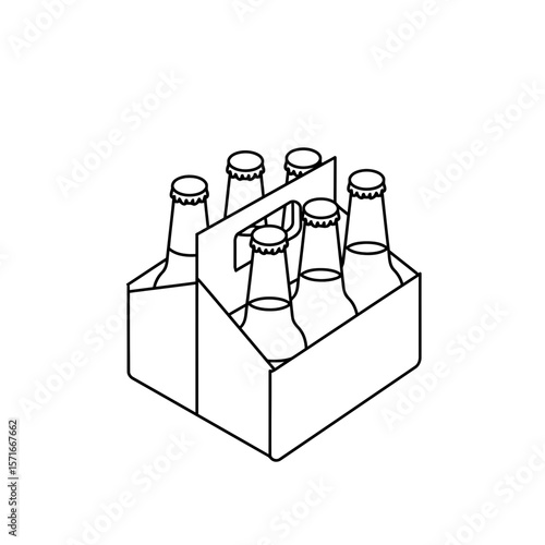 A craft beer bottle vector icon