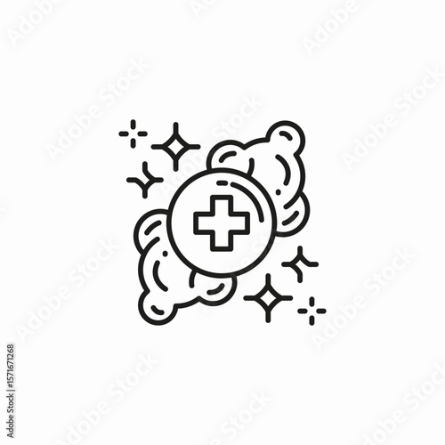 disinfect germ free icon sign vector