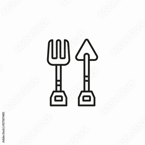 gardening tools set icon sign vector