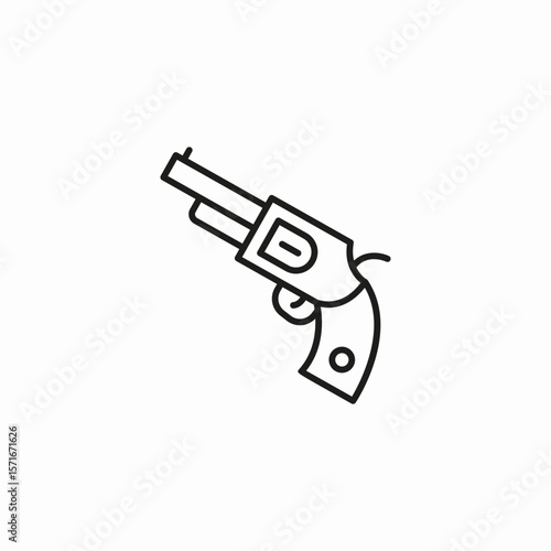 hand gun weapon icon sign vector