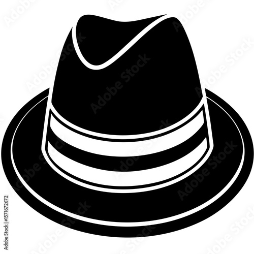 vector illustration of a black hat