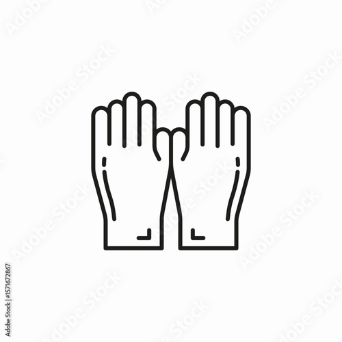 protective hand gloves icon sign vector