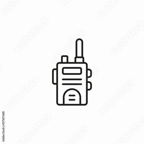 two way radio icon sign vector