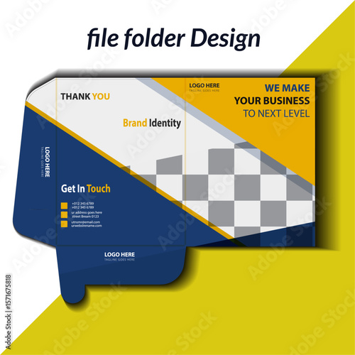Modern Creative file folder design Template, Professional Corporate Layout