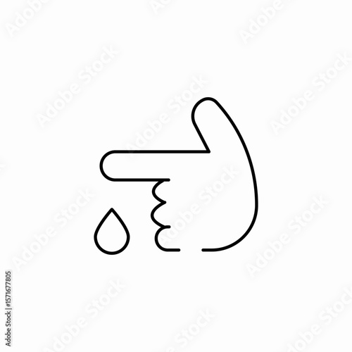 blood sample fingerprick icon sign vector