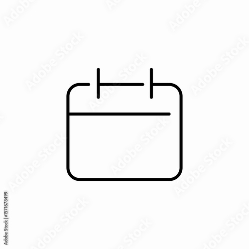 daily calendar page icon sign vector