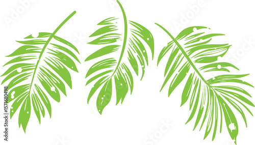 tropical leaves silhouettes