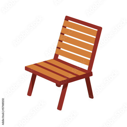 wooden chair isolated on white