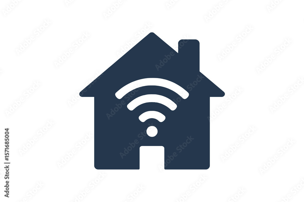 dark blue smart home icon, flat vector with transparent background dark blue smart home icon, flat vector with transparent background