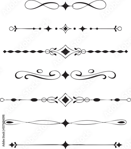 Elegant Ornamental Dividers Vector EPS Design Elements