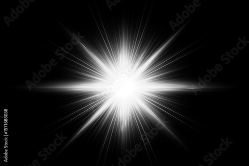 abstract star burst sunlight lens flare isolated