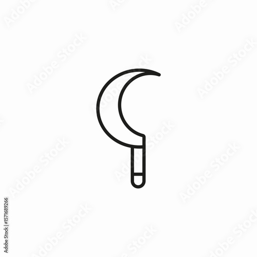 farm harvest sickle icon sign vector