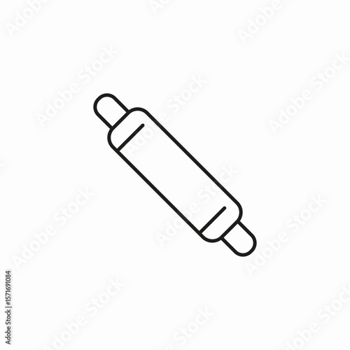 wooden rolling pin icon sign vector