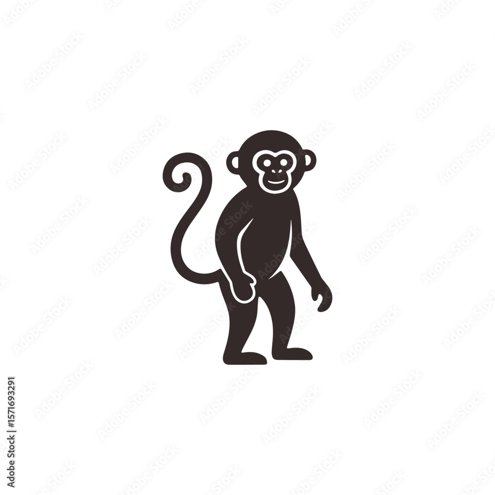 Fototapeta premium Monkey Silhouette