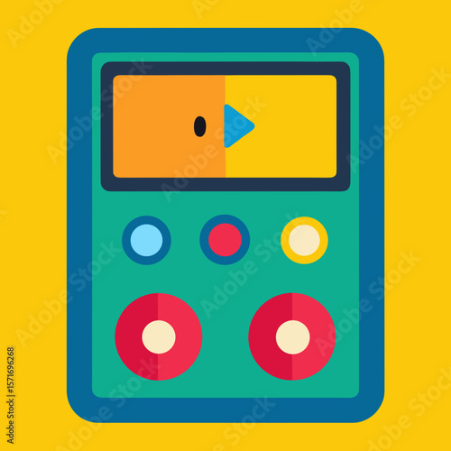 Vibrant Music Player With Buttons