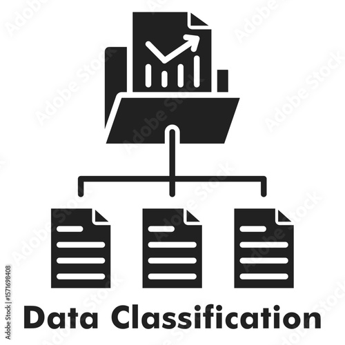 Data Classification Icon - Glyph Style