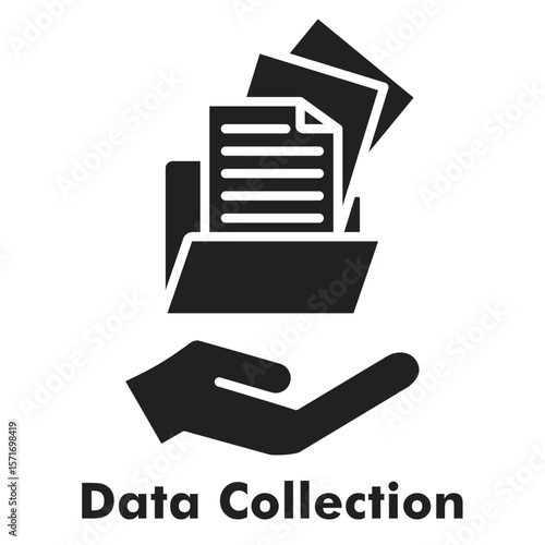 Data Collection Icon - Glyph Style