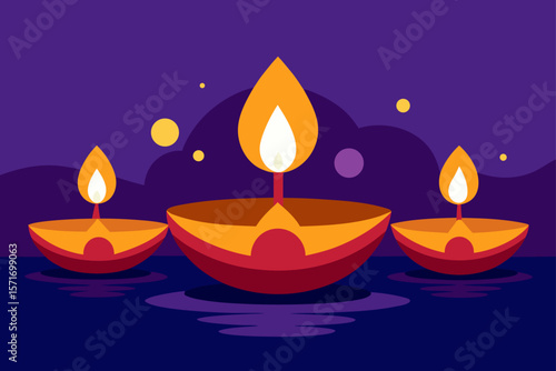 burning candles in the dark