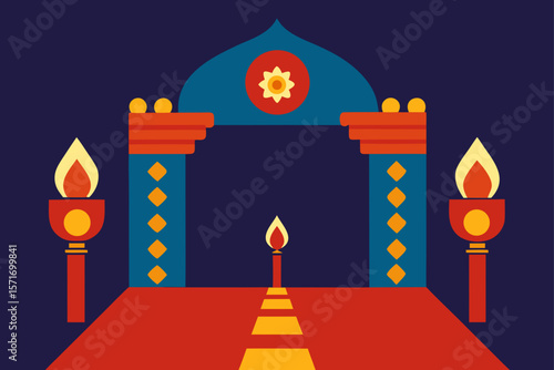 illustration of a burning candle