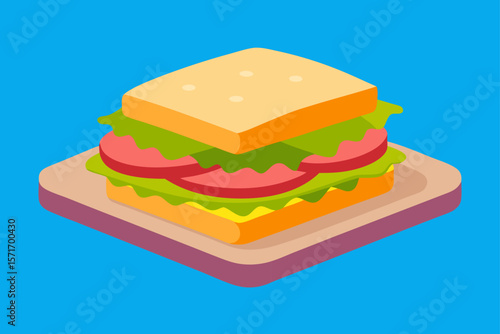 sandwich platter with ham lettuce cheese