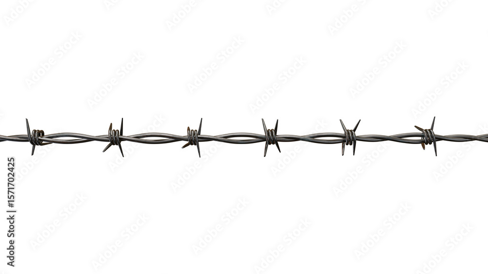 custom made wallpaper toronto digitaltransparent background highlights sharp metal of barbed wire fence, evoking security and restriction within the minimalist composition.