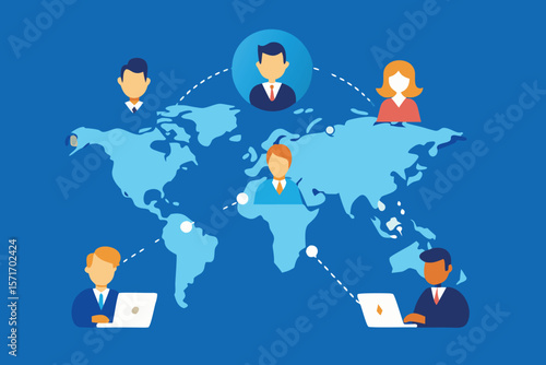 Team Meeting and Idea Generation – Flat Business Concept Illustration