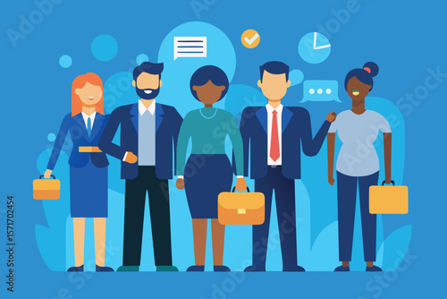 Team Meeting and Idea Generation – Flat Business Concept Illustration