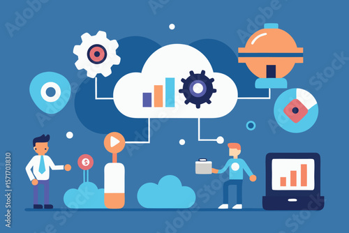 Digital Marketing Strategy and Social Media Campaign Icons – Flat Business Vector for Online Promotion