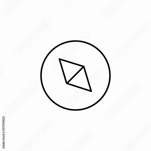 compass navigation direction icon sign vector