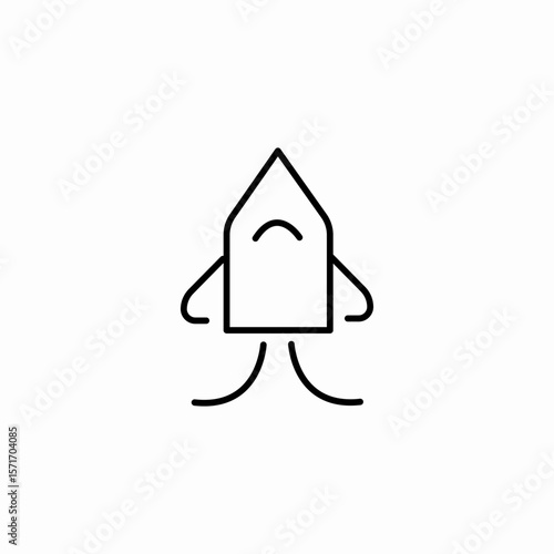 cute ghost creature icon sign vector