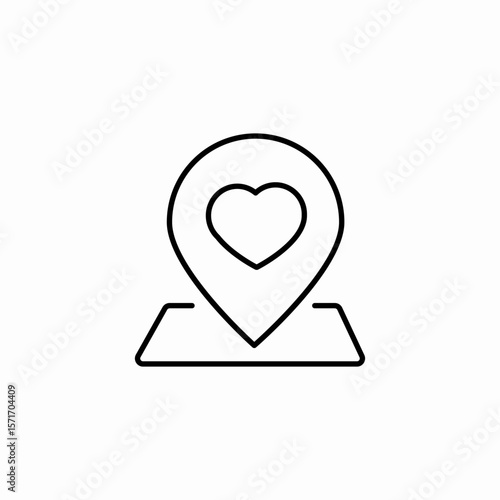 favorite location pin icon sign vector