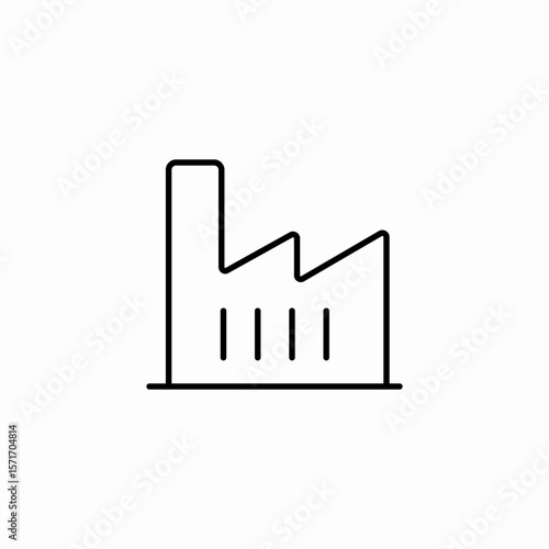 industrial factory building icon sign vector