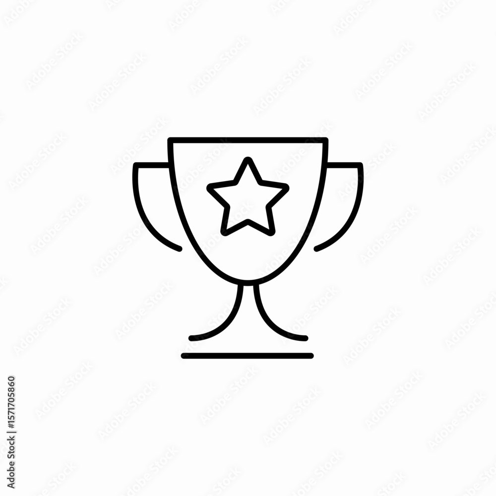 trophy star award icon sign vector trophy star award icon sign vector