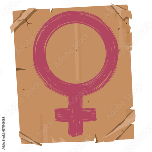 A feminist power symbol vector icon