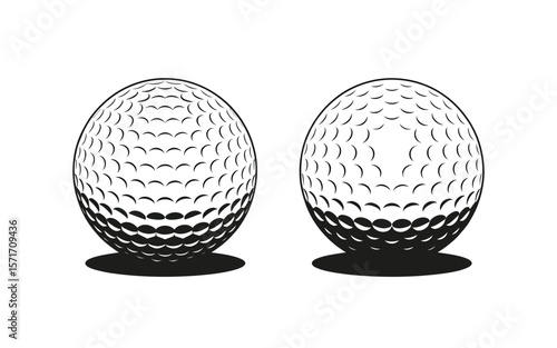 Golf Ball Icon Isolated on Transparent Background, Three-Dimensional Close-Up Illustration for Sports Design, Game Assets, Logos, and Graphic Projects