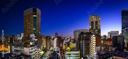 Photography Tokyo skyline at dawn (Blue hour)