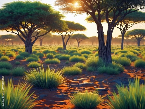Landschaft in der Savanne