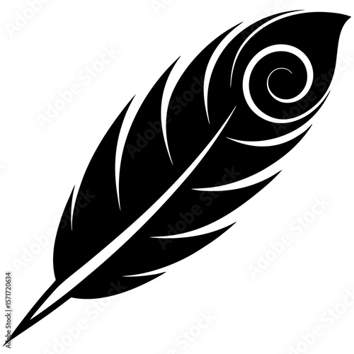 vector illustration of feather